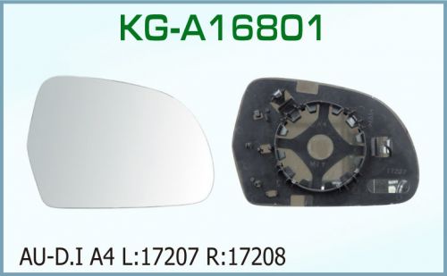 KG-A16801 Mirror Glass With Plate for Audi